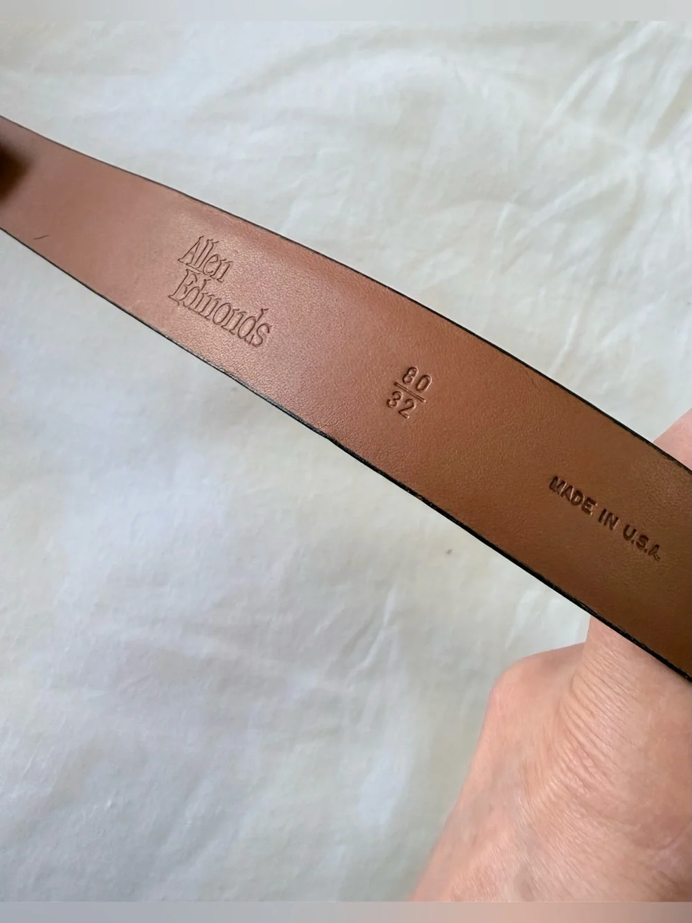 Allen Edmonds | Men SZ 32 | Brown Brogue Genuine Leather Belt | Style 36506 NWT